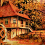 Картина янтарная "Старая мельница" 46 х 36 см, фотография 4. Интернет-магазин ЛАВКА ПОДАРКОВ